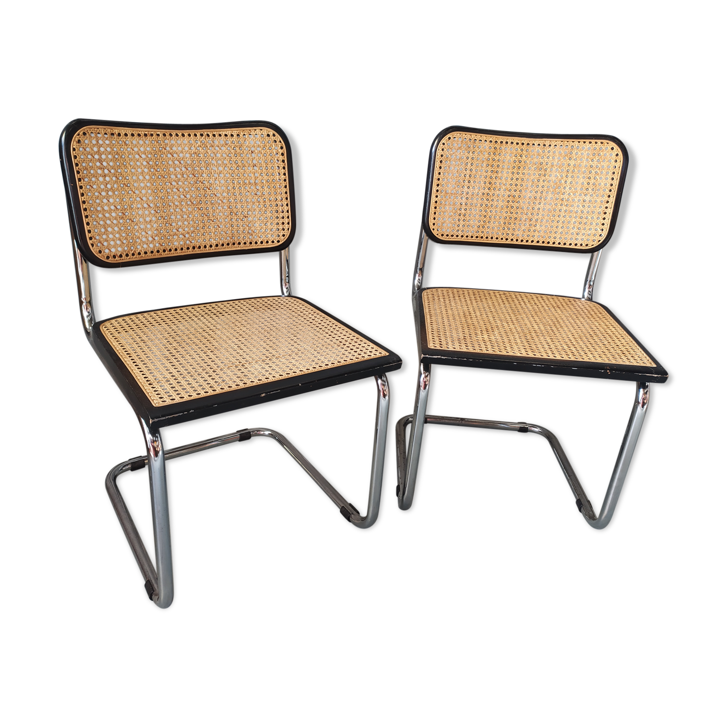 Pair of chairs Cesca B32 Marcel Breuer