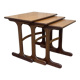 Suite of 3 teak nesting tables from the brand G-Plan
