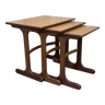 Suite of 3 teak nesting tables from the brand G-Plan