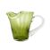 Olive green glass jug, Italian design, 1960s, made in Italy