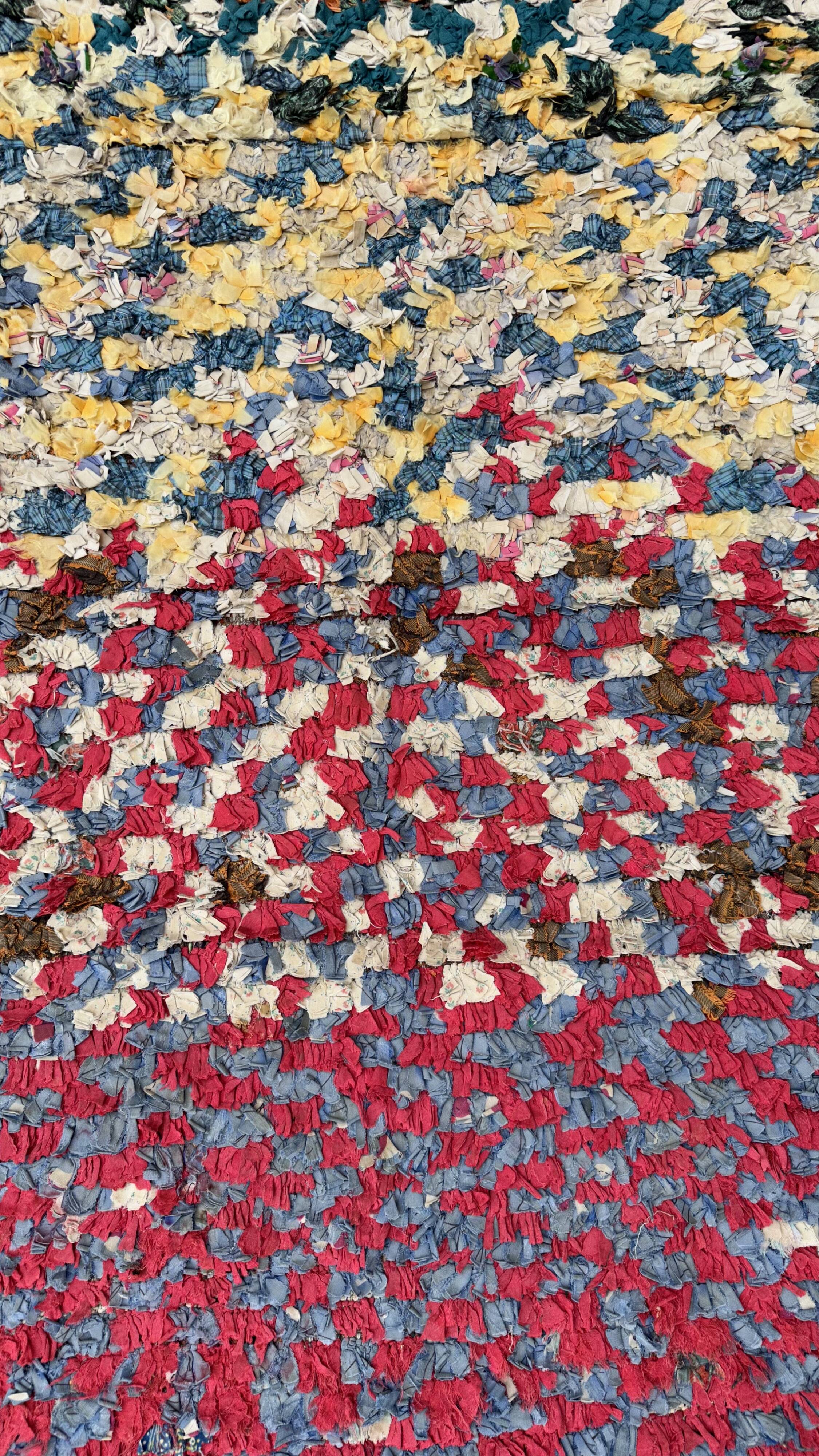 Colorful Boucherouite Berber rug - 99 x 160 cm