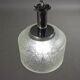 Suspension vintage en métal chromé et verre, Italie, années 1970