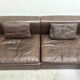 Large leather modular lounge sofa, 1970s