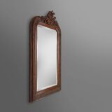 Louis Philippe mirror in plaster and wood with handcrafted decorations, France ca. 1900