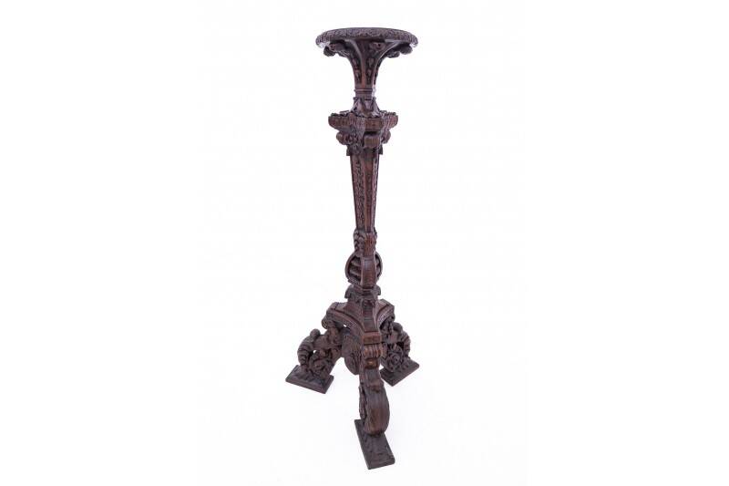 Carved pedestal, France, around 1870.