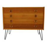 Commode à tiroirs en chêne recyclé des années 1960, Danemark