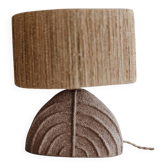 Lampe en grès et fil de chanvre naturel