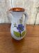 Antique grey enameled terracotta pitcher flower decor vintage kitchen