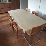 Vintage travertine dining table Roche bobois