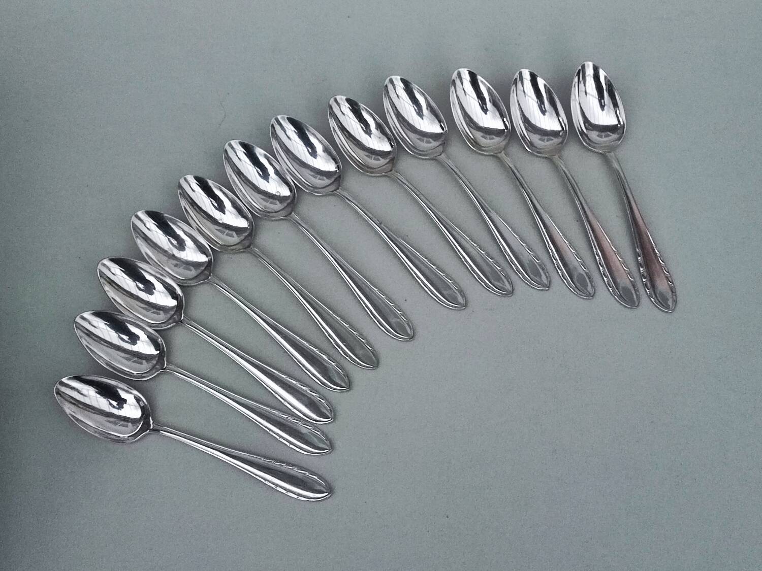 12 silverplated teaspoons