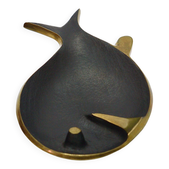 Bol/Mégotine Fish in Brass Mid-Century by Walter Bosse, Herta Baller, 1950s