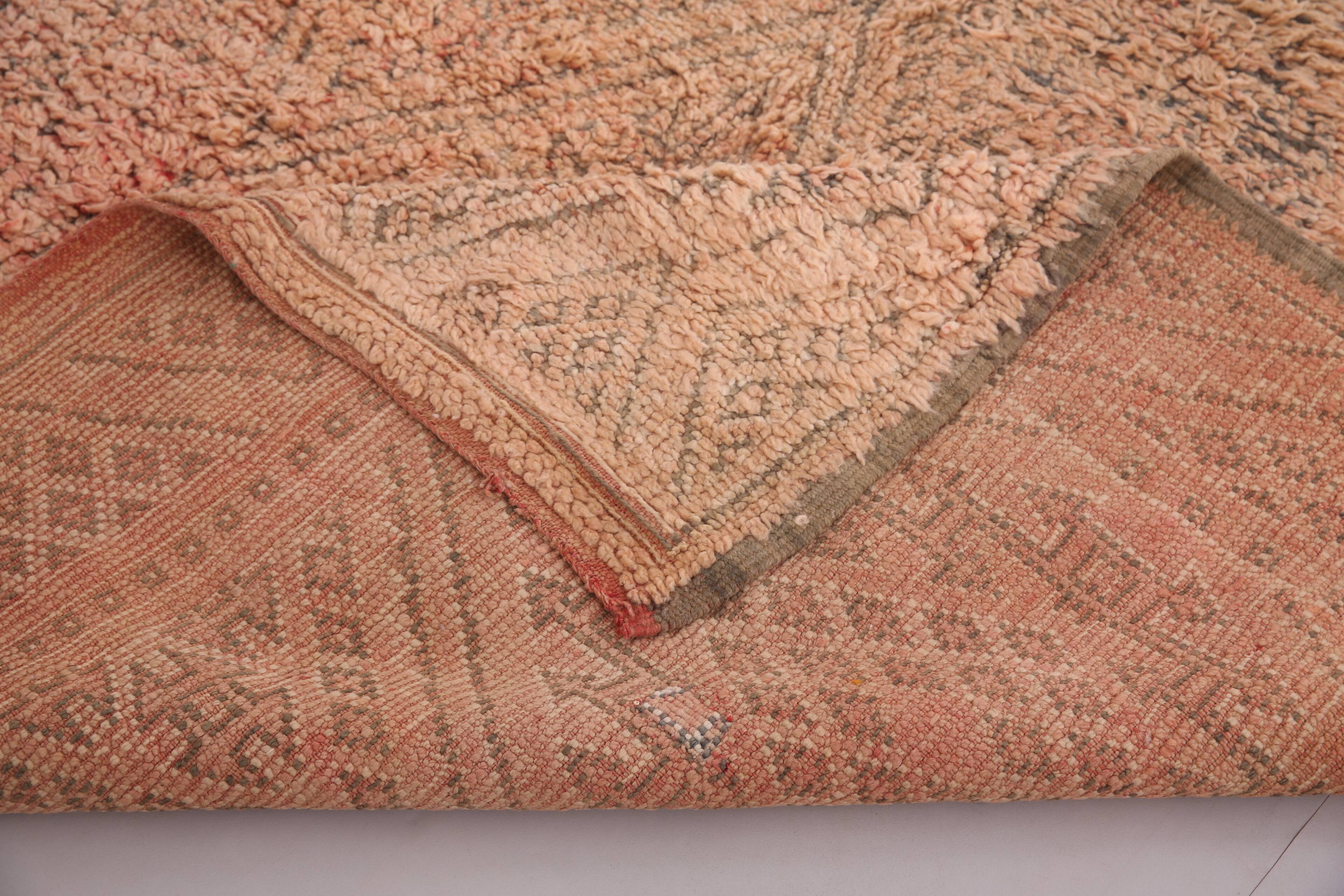 Large Vintage Beni Mguild Rug 221 x 452 cm - Old Moroccan Rug - Berber Rug