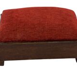 Pouf Art Déco design des années 30, tabouret minimaliste modèle bas.