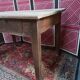 Ancienne table de ferme, 6 couverts et 2 tiroirs