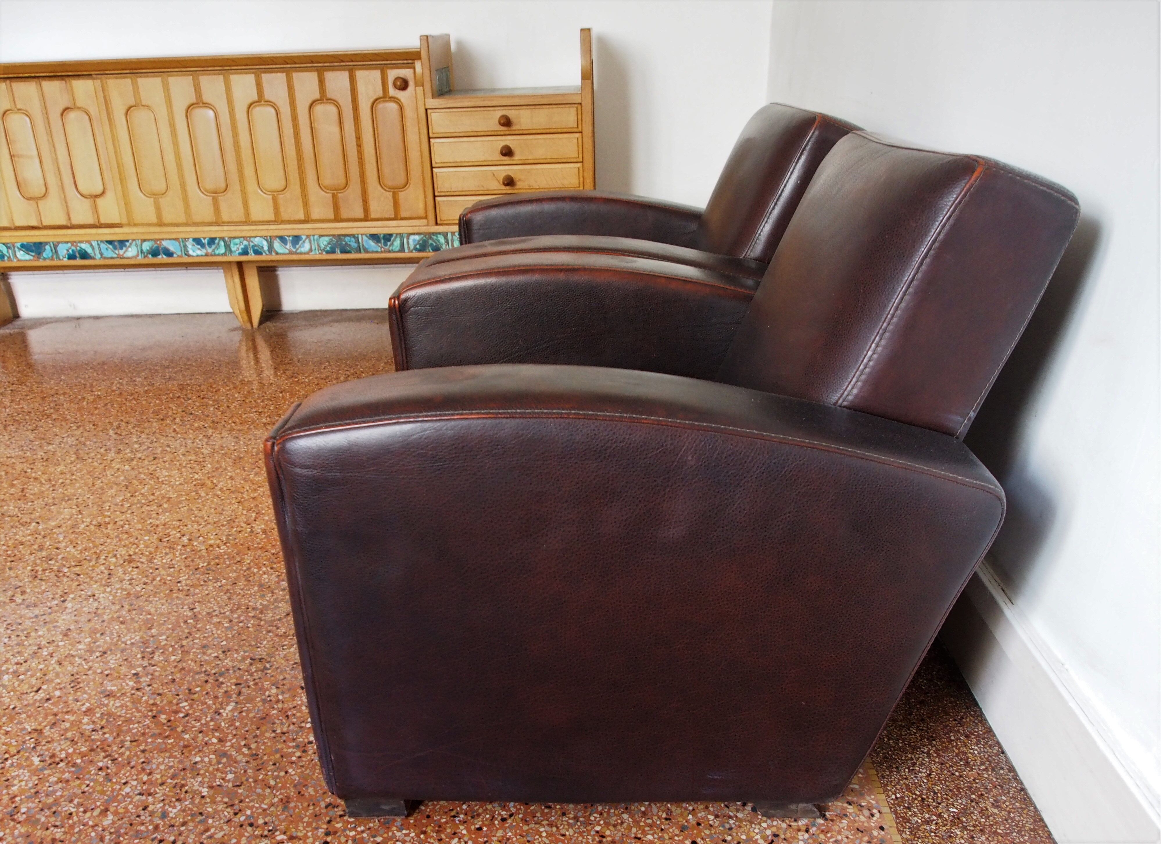 Set of two Club armchairs