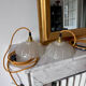 Pair of moulded glass light fixtures