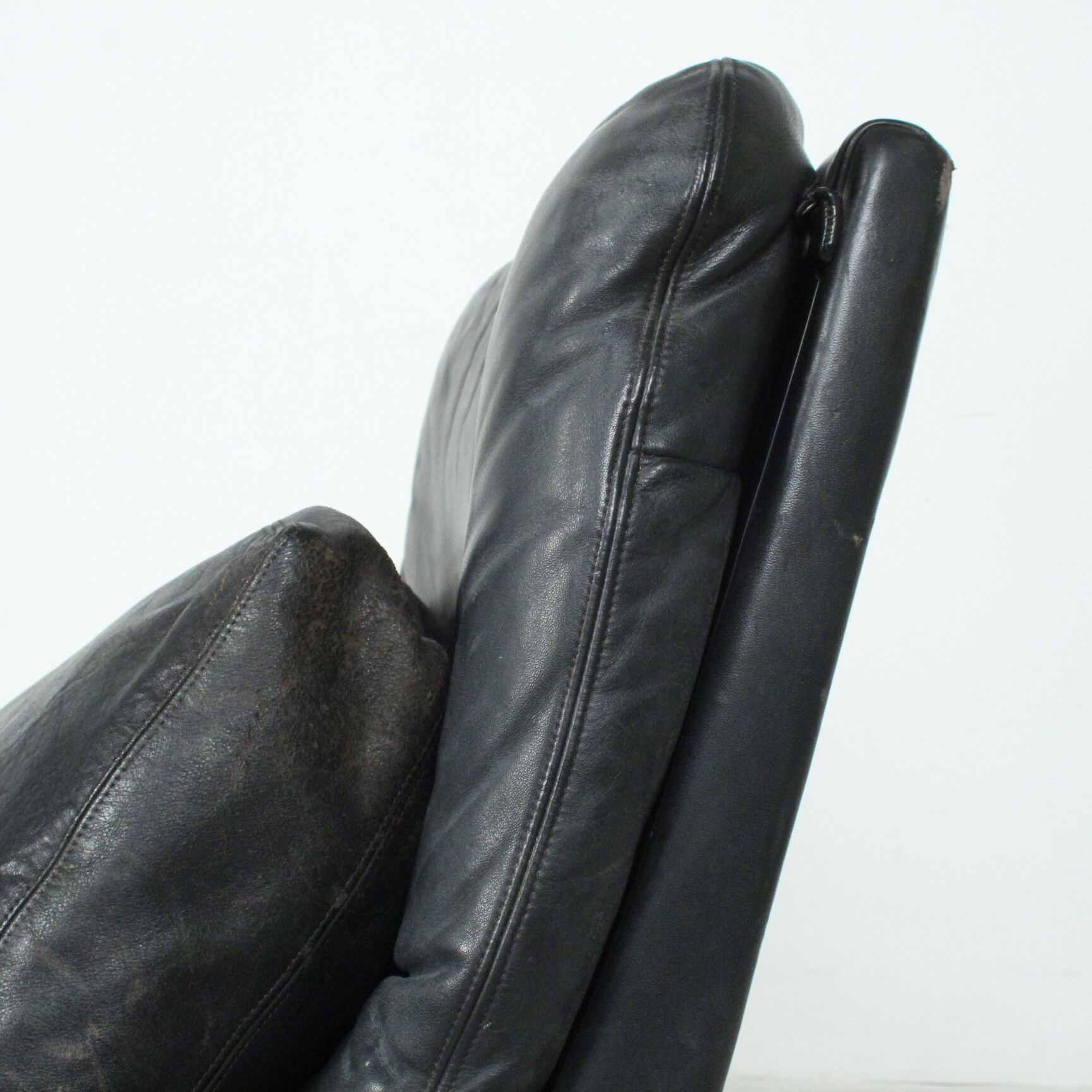 André vandenbrouck for straessle. armchair and ottoman, model 'king chair' and 'king pouf', 1970