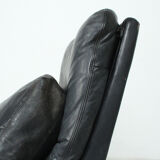 André vandenbrouck for straessle. armchair and ottoman, model 'king chair' and 'king pouf', 1970