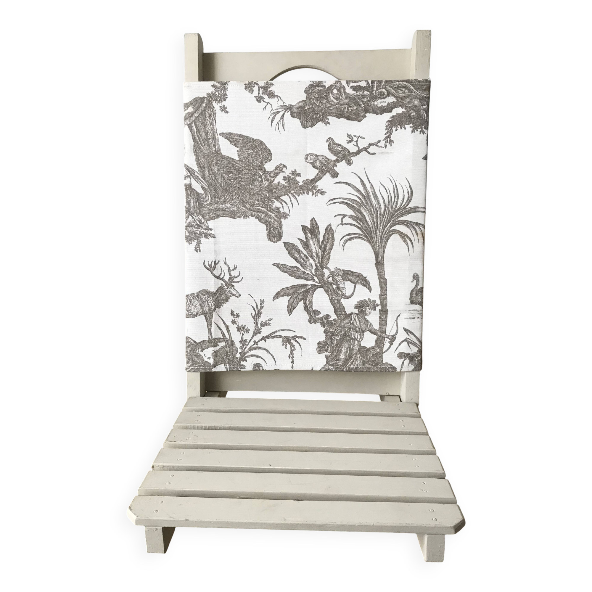 chaise pliante en bois vintage
