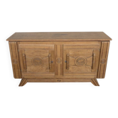 Antique carved oak sideboard – 180 x 48 x 100 cm