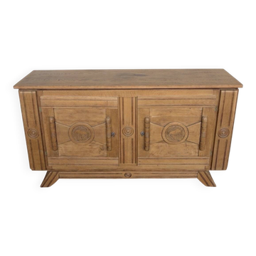 Antique carved oak sideboard – 180 x 48 x 100 cm
