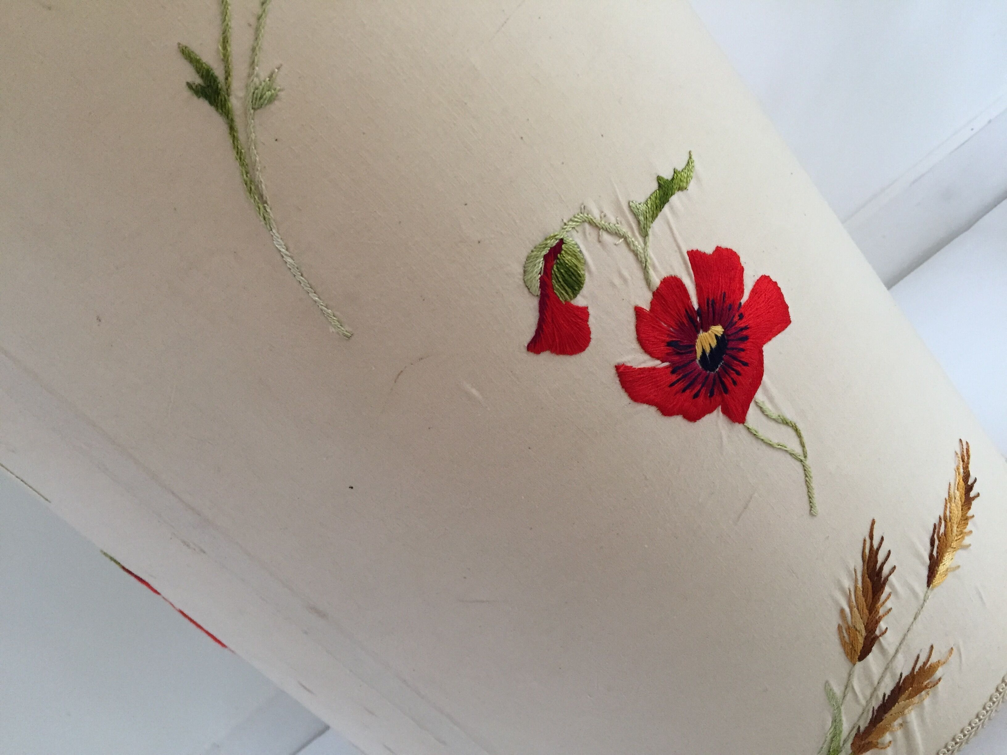 Handmade vintage oval lampshade