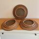 Vintage rattan placemats