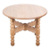 Table basse ronde en chêne attribuée à Henning Kjærnulf, Danemark, années 1960.