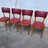 Set of 4 Baumann vinyl bistro chairs
