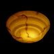 Large Art Deco Glass Pendant Light, Marbled with Rope Suspension, 1920s - 1930s