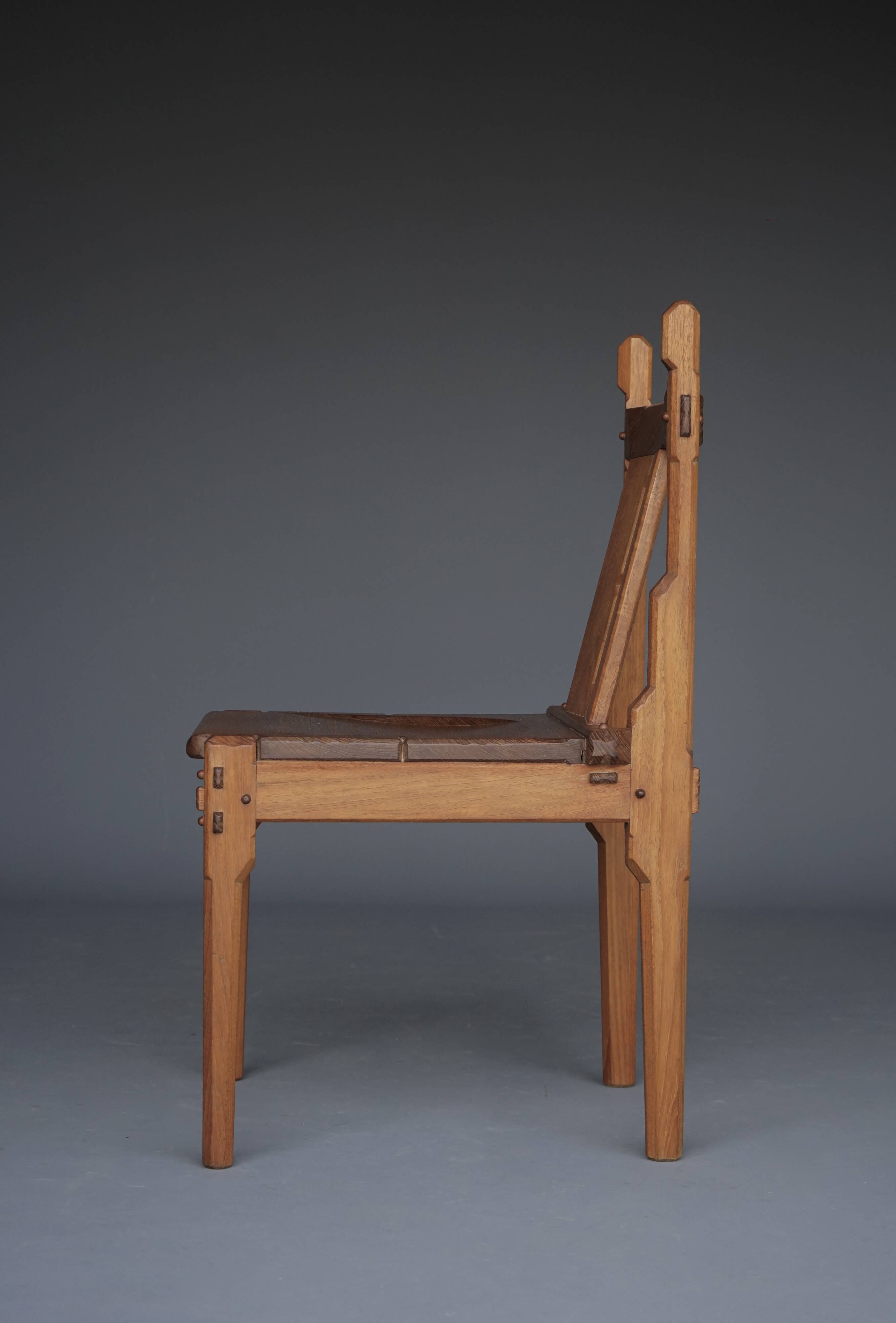 Rare Dutch Dutch side chairs by Alexander Kropholler, 1930s