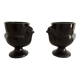 Vintage chicken shells in black opaline