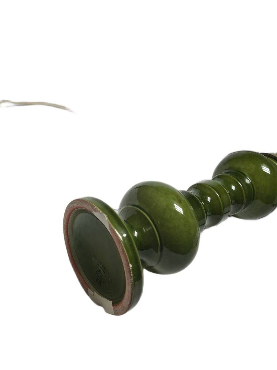 Polish postmodern bedside lamp in glass and pottery, 1980s