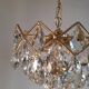 Vintage italian circular chandelier crystal drops