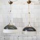 Suspended lamp model 1238 in aluminium and glass by Stilnovo, Italy, 1960s.