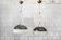 Suspended lamp model 1238 in aluminium and glass by Stilnovo, Italy, 1960s.