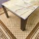 Wood chrome marble coffee table
