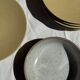 Set of 6 genuine natural stoneware dessert plates D20.5