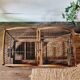 Cage à oiseaux en bois, XIXème s.