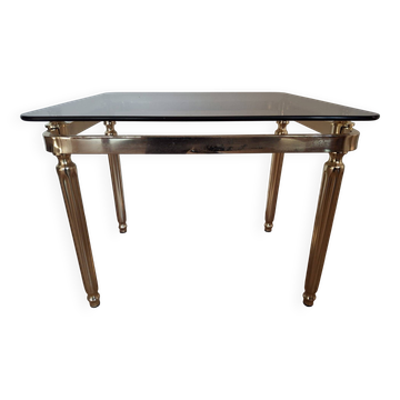 Brass coffee table, 70s
