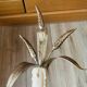Pair of wheat spike wall lights in gold metal