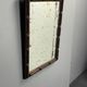 Antique tramp art folk art distressed mirror, Belgium ca 1900s