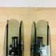Pair of 70s smoked glass chrome wall lights