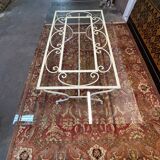 Iron and glass garden furniture