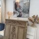 Antique carved wood panelling – Louis XVI style – Floral decoration