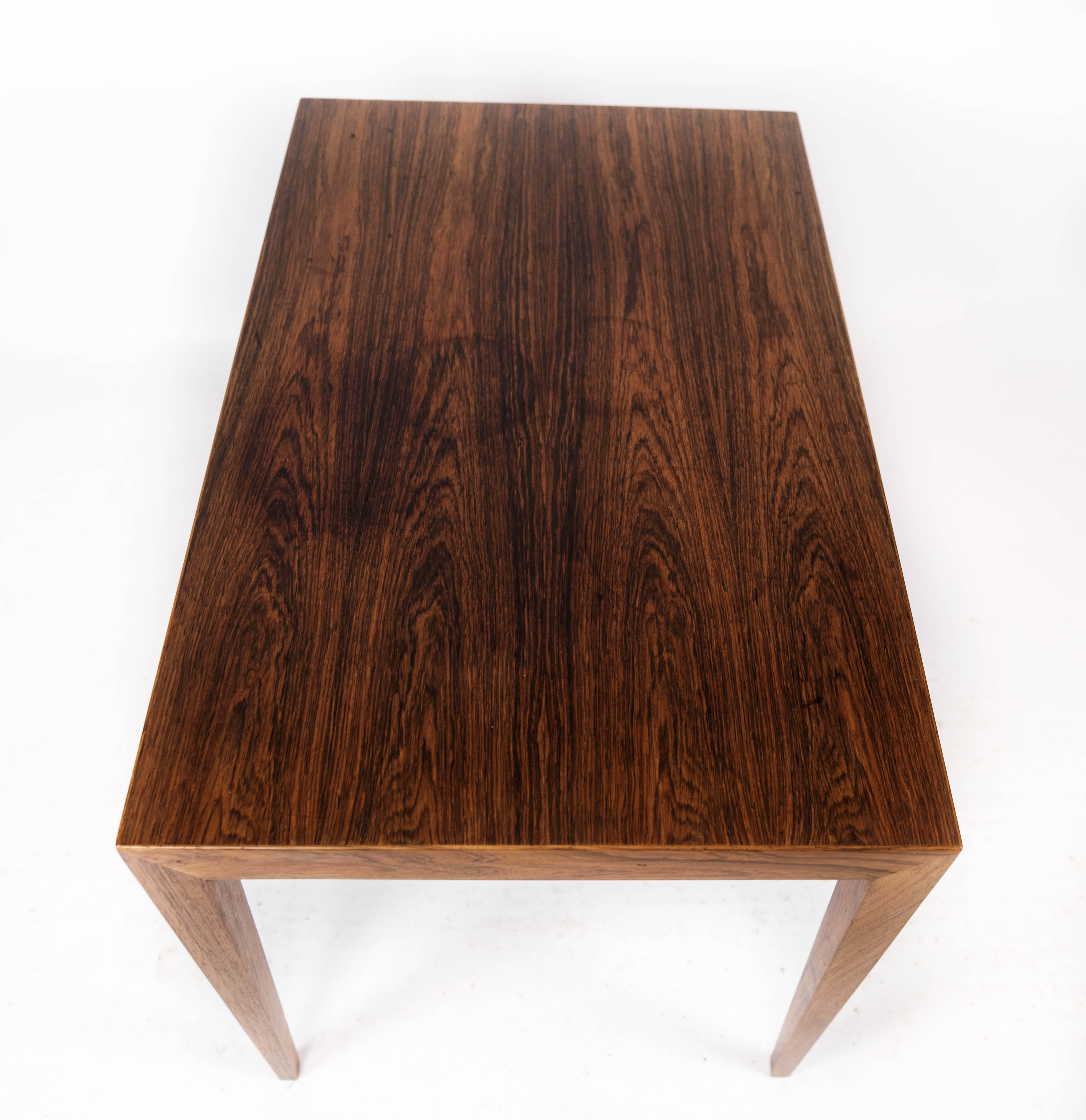 Side table in rosewood designed by Severin Hansen for Haslev Furniture, 1960s