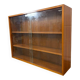 Vitrine en bois vintage avec étagères en verre (2 disponibles)