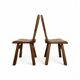 4 x Mid-century brutalist dining chairs, Belgium / 1970s