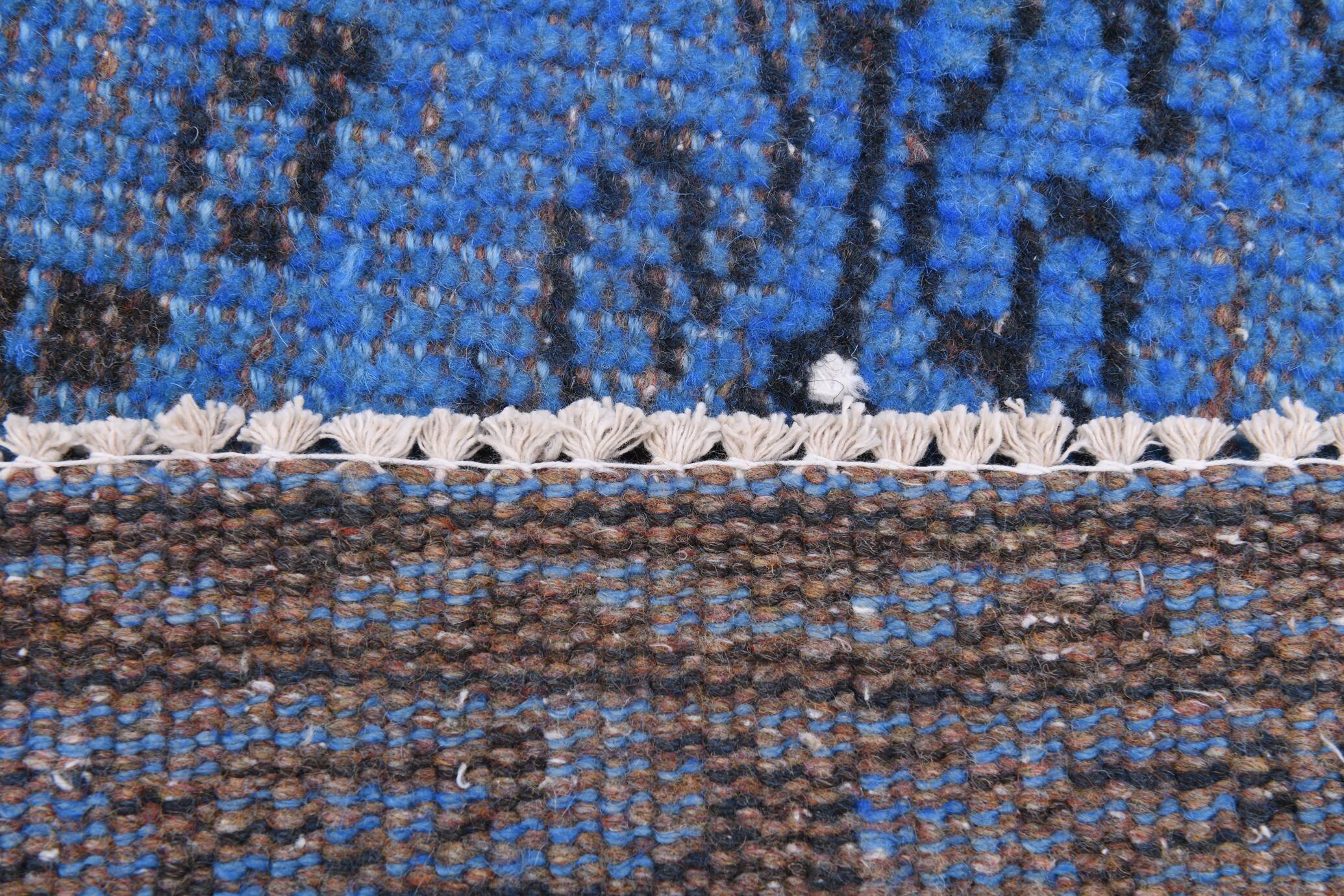 5x8 Blue Handmade Wool Vintage Rug, 163x268Cm SK 2726