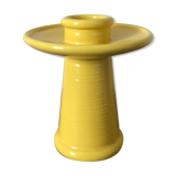 Bougeoir céramique jaune vintage
